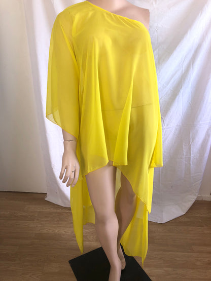 Tunique en voile asymétrique grande taille création artisanale