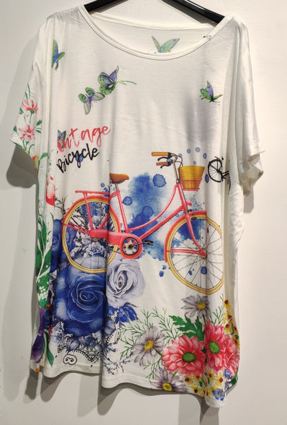 Tee Shirt imprimé vintage bicycle