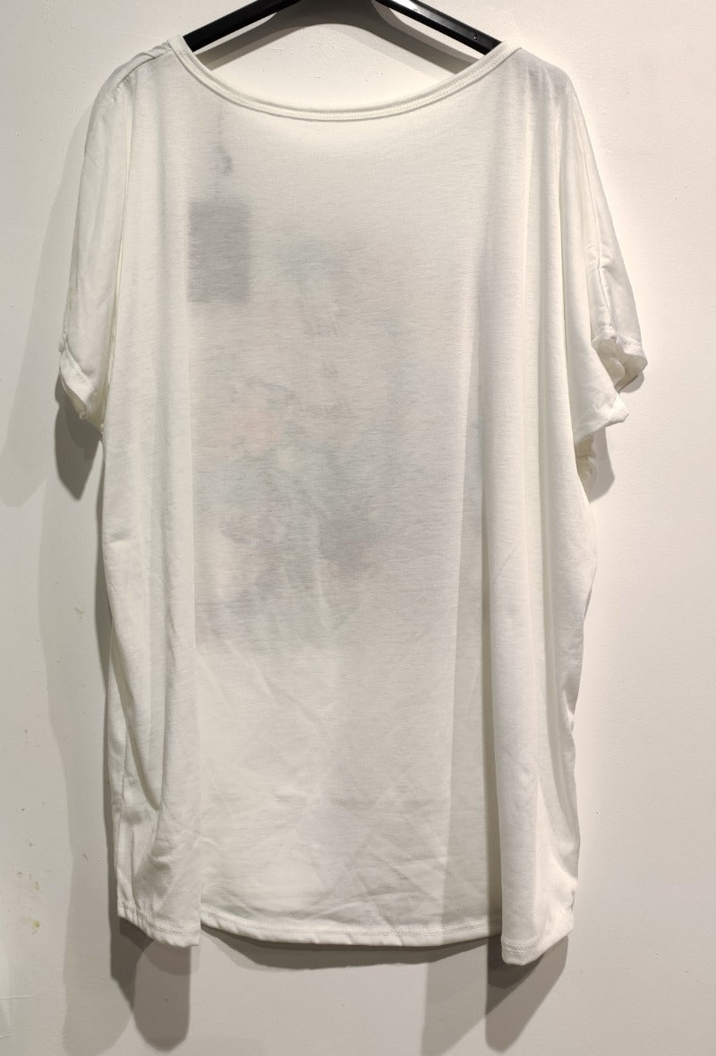 Tee Shirt imprimé vintage Fleur